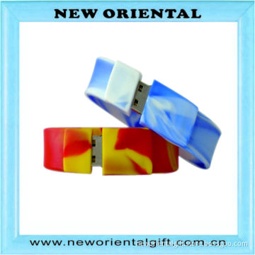 Popular wristband silicone bracelet usb flash drive